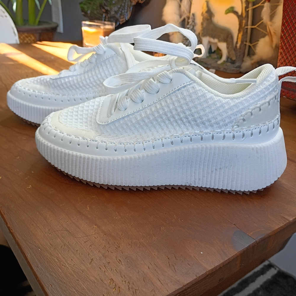 White Platform Sneakers